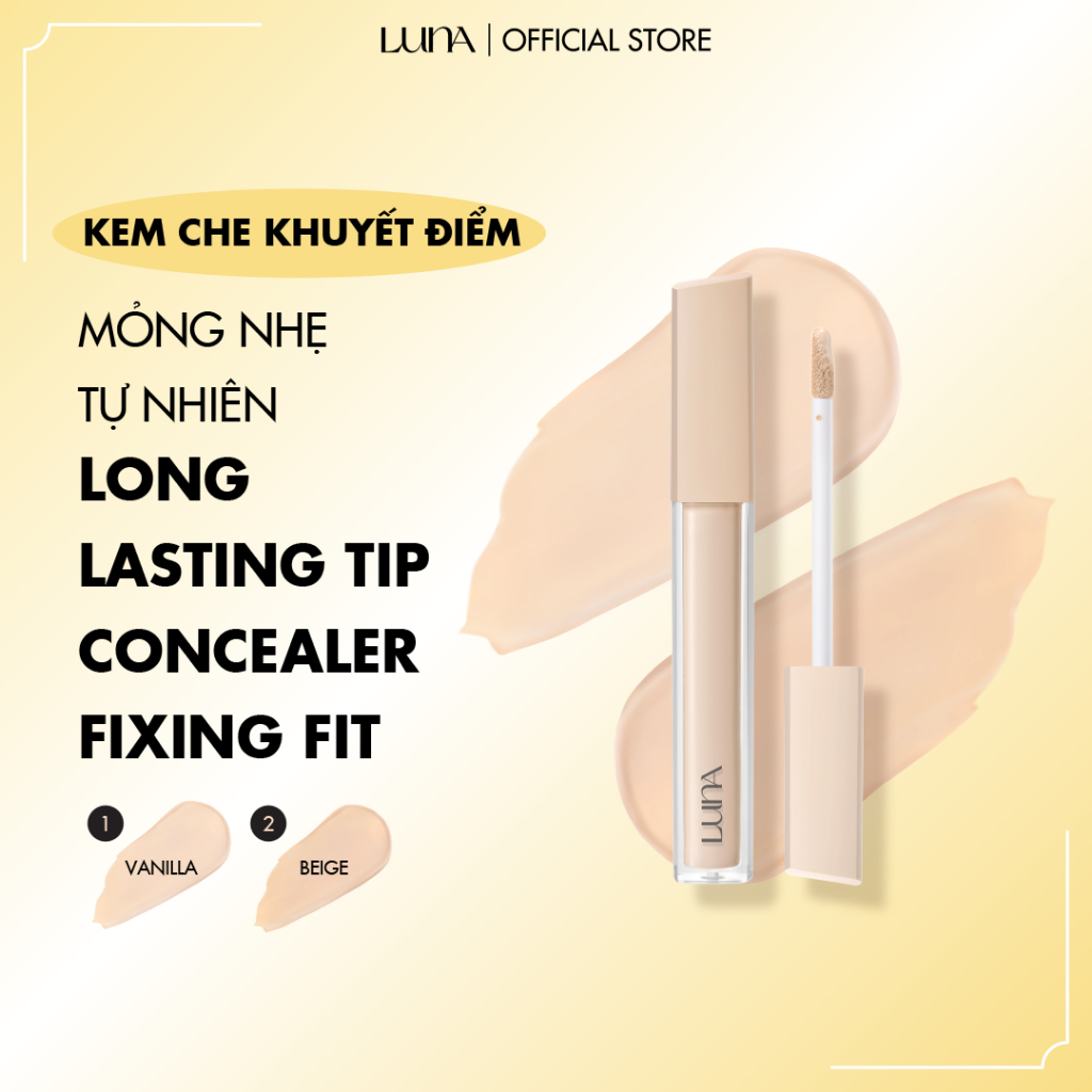 Kem che khuyết điểm Luna LongLasting Tip Concealer Fixing-fix mỏng nhẹ bền màu cả ngày 7.5g