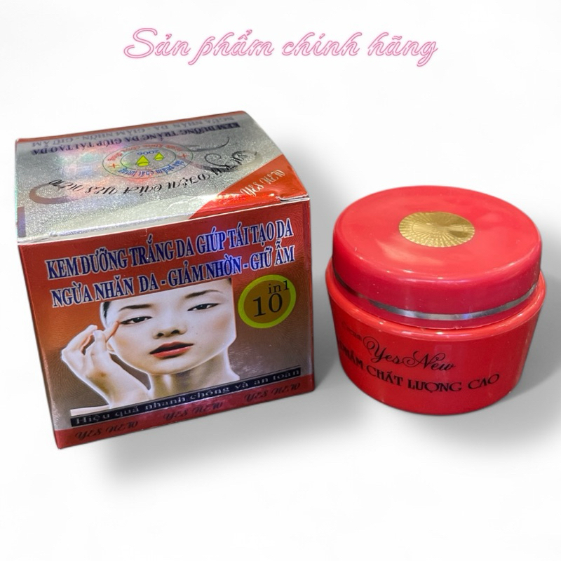 Kem Yes New Trắng Da Giúp Tái Tạo Da Ngừa Nhăn Da Giảm Nhờn Giữ Ẩm 13gram Chính Hãng