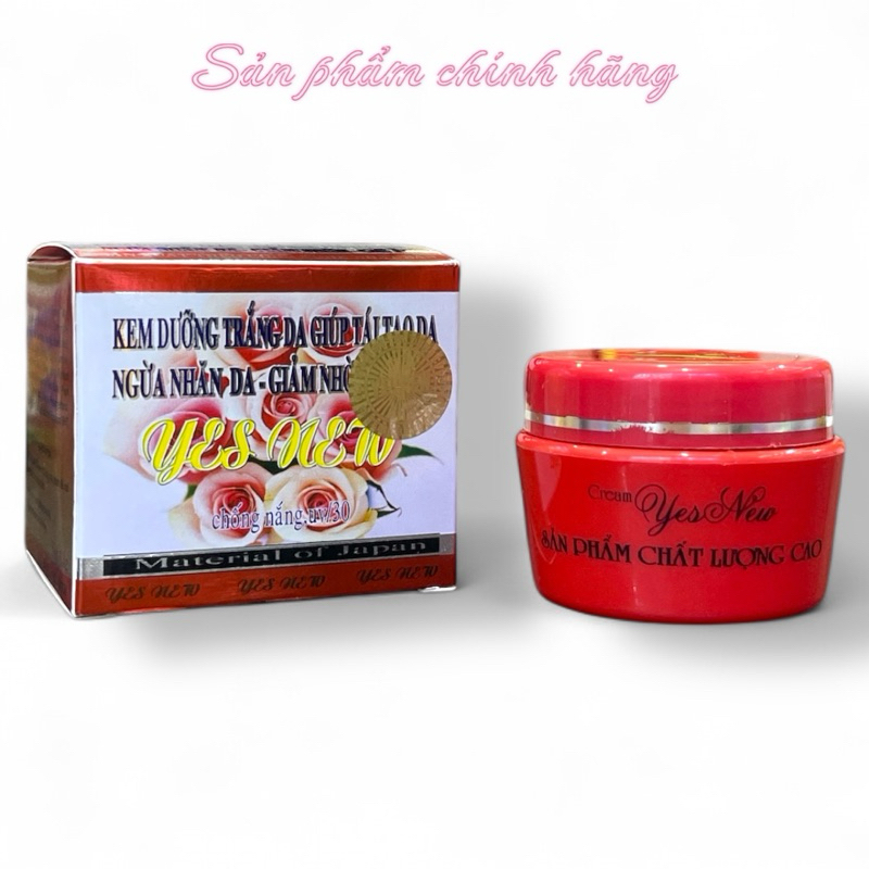 Kem Yes New Trắng Da Giúp Tái Tạo Da Ngừa Nhăn Da Giảm Nhờn Giữ Ẩm 13gram Chính Hãng