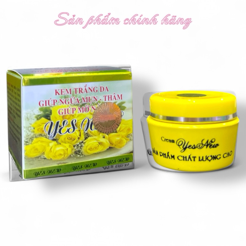 Kem Yes New Trắng Da Ngừa Mụn Thâm Giúp Mờ Nám 13gram Chính Hãng