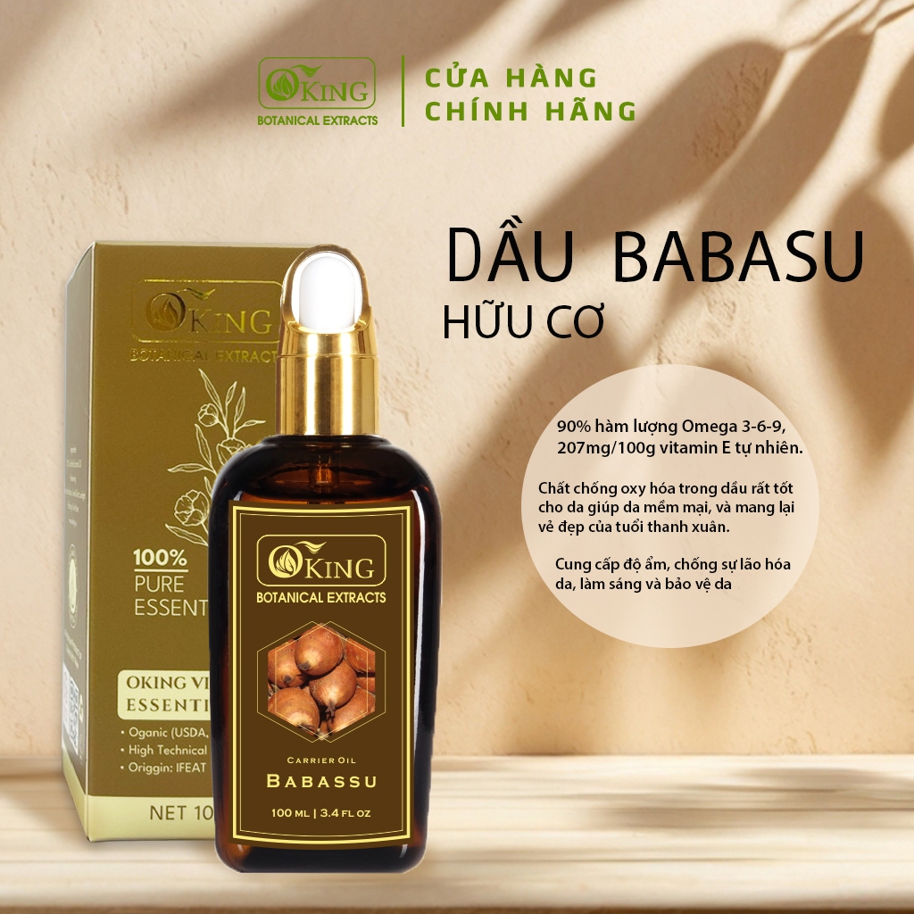 Dầu Babassu nguyên chất dưỡng ẩm hoặc mix tinh dầu massage | Oking Việt Nam