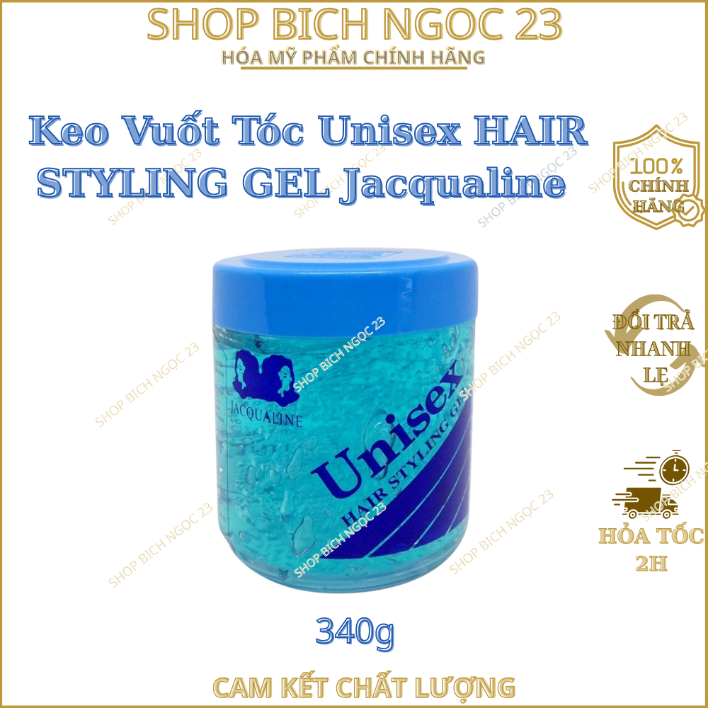 Keo Vuốt Tóc Unisex Hair Styling Gel Jacqualine 80g - 150g - 340g