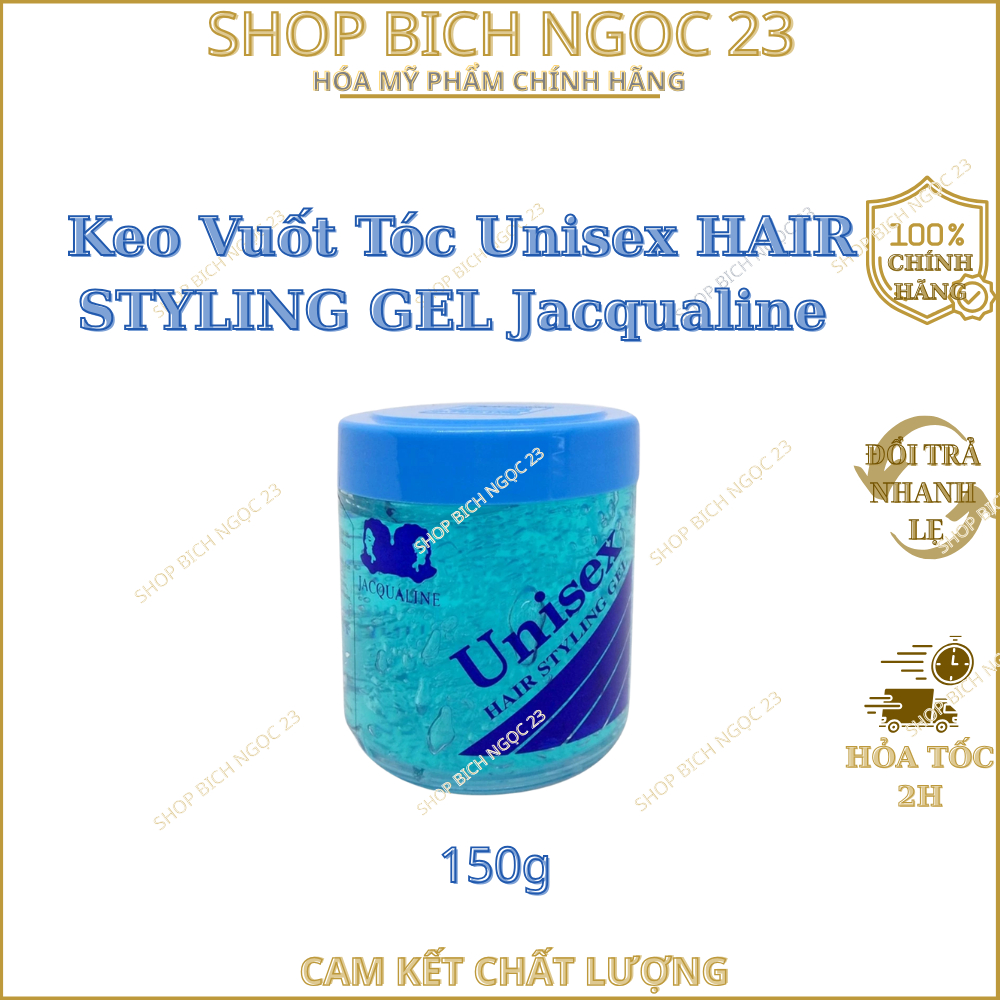 Keo Vuốt Tóc Unisex Hair Styling Gel Jacqualine 80g - 150g - 340g