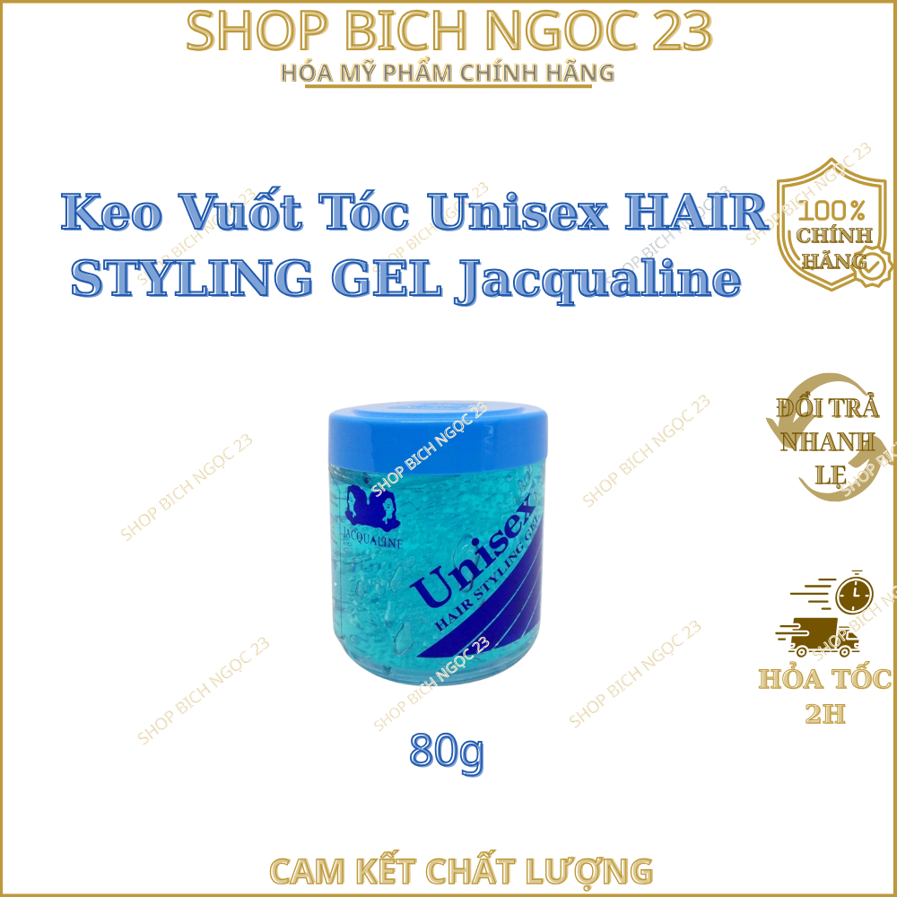 Keo Vuốt Tóc Unisex Hair Styling Gel Jacqualine 80g - 150g - 340g