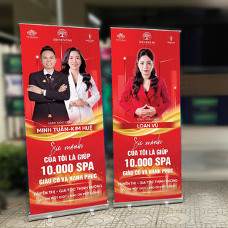 [STANDEE] Gía cuốn nhôm cao cấp gắn poster, hính ảnh kích thước 80x200, 60x160cm (Chưa gồm in)