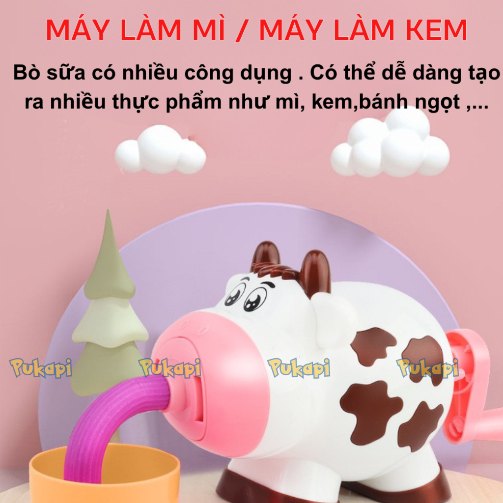 Đồ Chơi Đất Nặn Tạo Hình Theo Khuôn Bò Sữa Làm Kem Làm Mì Dụng Cụ Đất Nặn An Toàn Đa Dạng Màu Sắc- Đồ Chơi Cho Bé PUKAPI