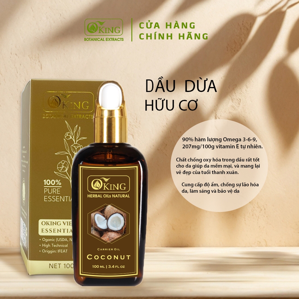 Dầu dừa nguyên chất làm mượt tóc | Oking Việt Nam