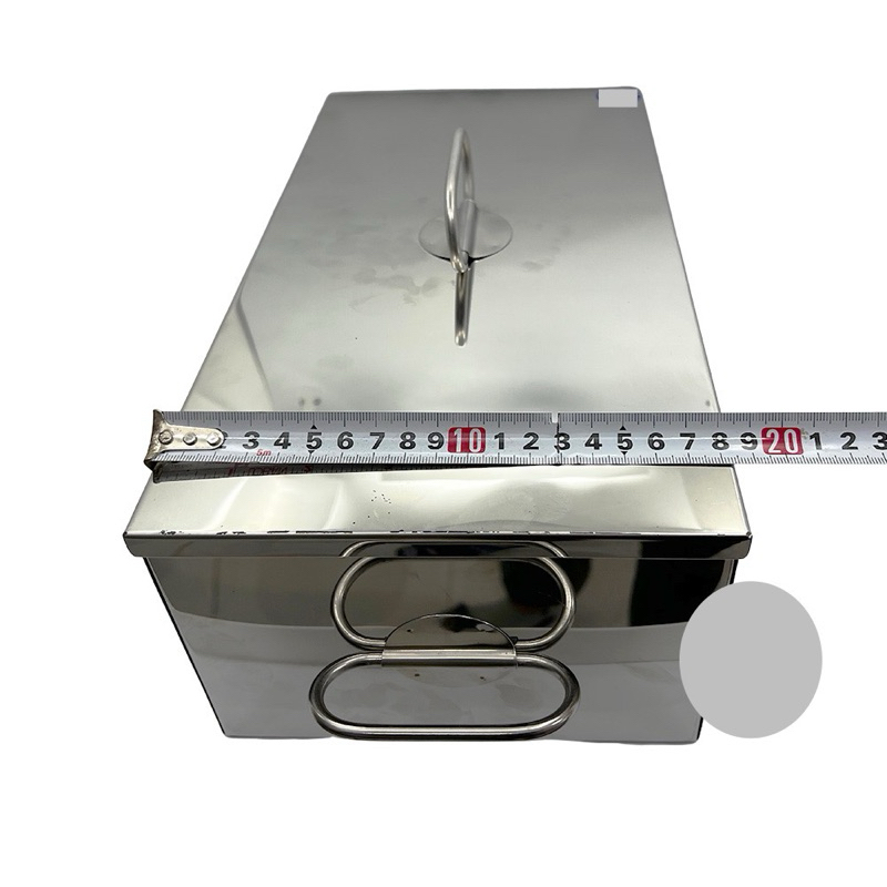 Hộp hấp chữ nhật, hộp hấp dụng cụ inox  D34 x R18 x C12 cm