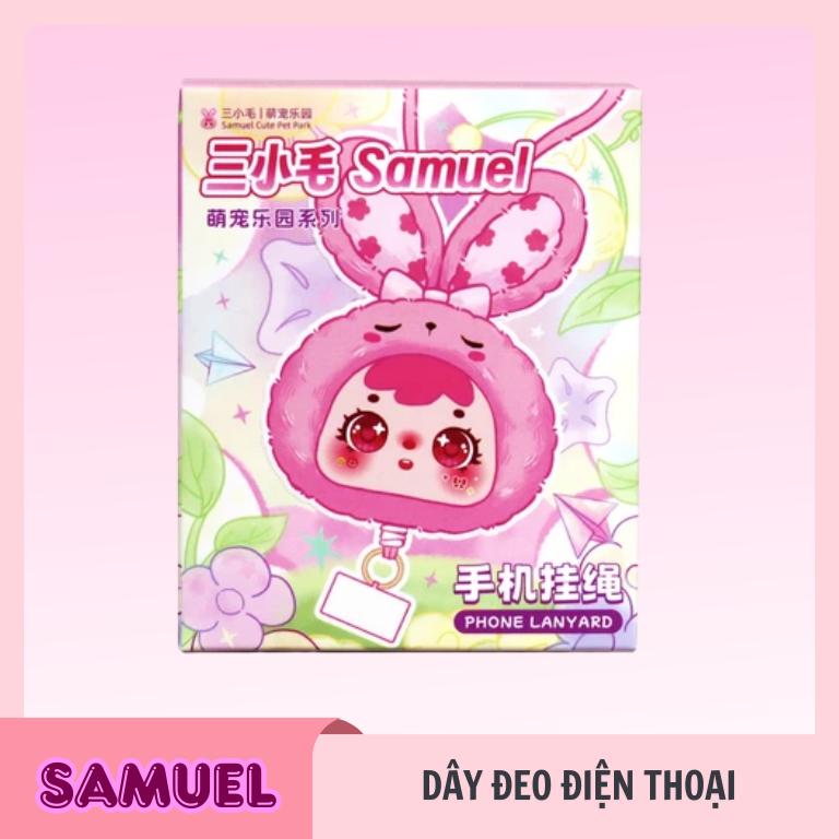 [Hỏa tốc Hcm] Full set  8  box dây đeo điện thoại Samuel hình con vật dễ thương l ice.cream.authentic