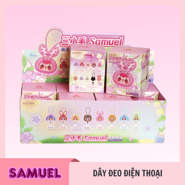[Hỏa tốc Hcm] Full set  8  box dây đeo điện thoại Samuel hình con vật dễ thương l ice.cream.authentic