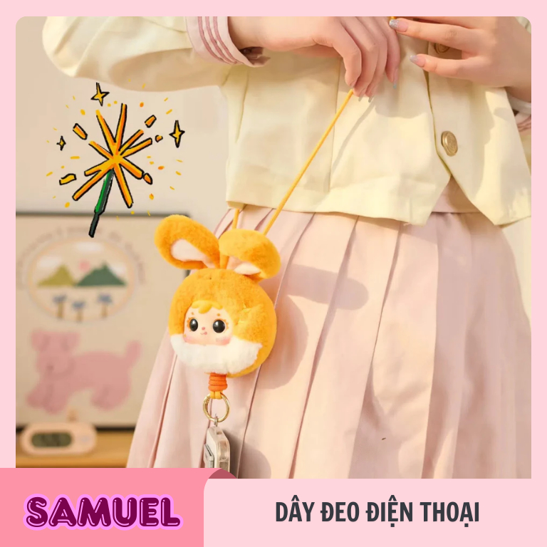 [Hỏa tốc Hcm] Full set  8  box dây đeo điện thoại Samuel hình con vật dễ thương l ice.cream.authentic