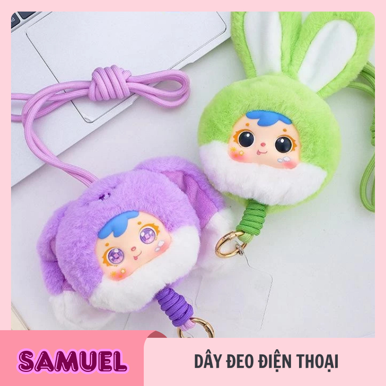 [Hỏa tốc Hcm] Blindbox dây đeo điện thoại Samuel hình con vật dễ thương l ice.cream.authentic