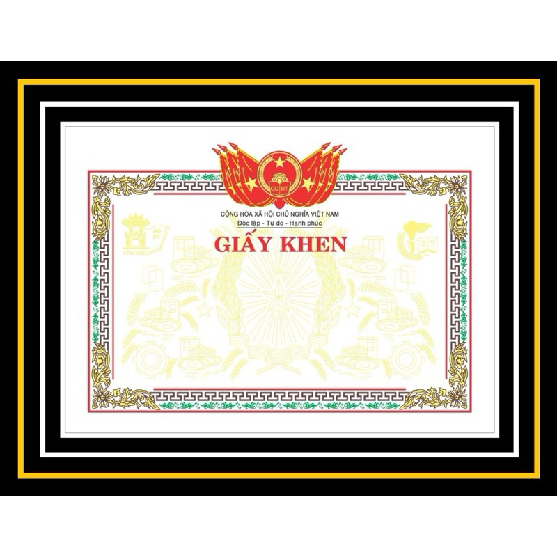 [ BUÔN] PHÔI GIẤY KHEN A4 ĐL120, 100 TỜ/1 TẬP - VPP QUỐC HUY.
