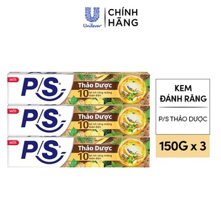 [Live]Combo 3 Kem đánh răngP/S Thảo Dược100g/150g,cho10 lợi ích răng miệng toàn diện với10thảo dược quý&côngnghệ hiệnđại