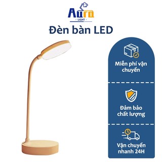 AuraLight Đèn Học Để Bàn Tích Điện Chống Cận 3 Chế Độ Sáng Cảm Ứng Thông Minh Đèn Led