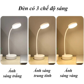 AuraLight Đèn Học Để Bàn Tích Điện Chống Cận 3 Chế Độ Sáng Cảm Ứng Thông Minh Đèn Led