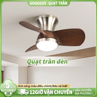 【COD】Quạt trần đèn LED ba màu 24/28 inch Gogeous Quạt trần đèn phòng khách /phòng ngủ