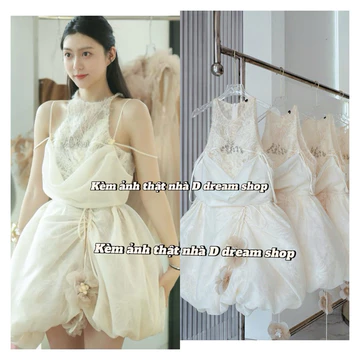 đầm hoa phối ren dự tiệc đẹp đầm cover SBHN , đầm dự tiệc đẹp không đụng hàng , đầm nữ phân khúc cao cấp . thiết kế .