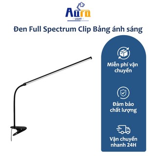 AuraLight Đèn LED Bàn Làm Việc USB Cắm Điện, Đèn Kẹp Sách 3 Màu Chống Cận Xoay 360