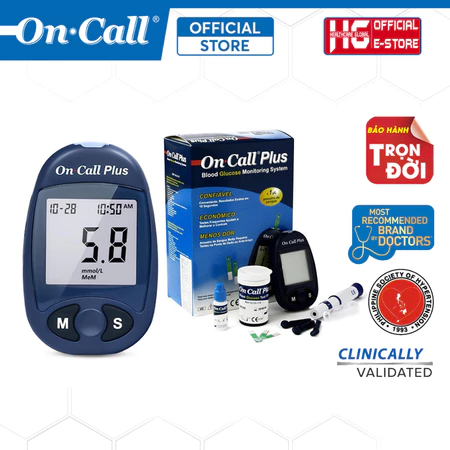 Máy Đo Đường Huyết Oncall Plus | Cho Kết Quả Chính Xác Chỉ Trong 10 Giây
