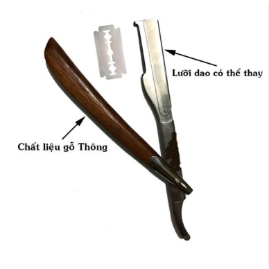 Cán gỗ cầm tay lắm dao lam, dễ dàng sử dụng