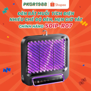 ĐÈN BẮT MUỖI TÍCH ĐIỆN , NHIỀU CHẾ ĐỘ TÍCH HỢP MÓC TREO AN TOÀN CHO BÉ CHÍNH HÃNG SOIP-R07