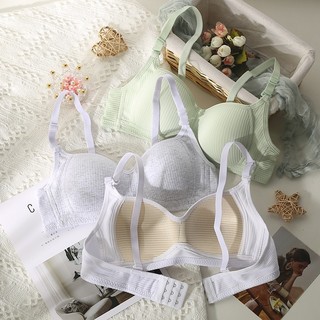 Combo 3 Áo ngực không gọng đệm mỏng nâng ngực cotton gân tăm thông khí King Shop A-414