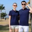 Áo polo đôi nam nữ .Bo cổ phối viền kẻ chất liệu cá sấu 100% có nhiều lô thông hơi thoáng mat
