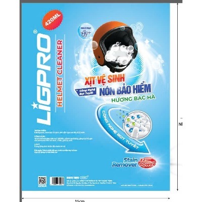Bình Xịt Vệ Sinh Nón Bảo Hiểm Nước Hoa Sang Trọng 420ml LIGRPO Bọt Tuyết Nano Bạc Làm Sạch Khử Mùi, Kháng Khuẩn