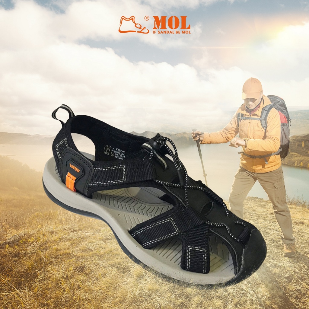 Ảnh Sandal nam Vento bít mũi NV7606G màu xám có big size 44 45 | Vento  NV7606 SD7606 2