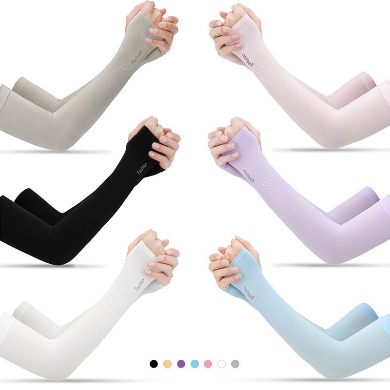 Găng Tay Chống Nắng Nam Nữ UV UPF50+ Cao Cấp Luxury Xỏ Ngón, Không Xỏ Ngón Thun Lạnh Co Giãn 4 Chiều