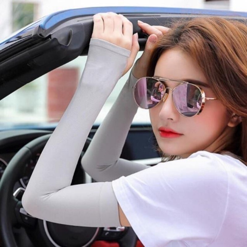 Găng Tay Chống Nắng Nam Nữ UV UPF50+ Cao Cấp Luxury Xỏ Ngón, Không Xỏ Ngón Thun Lạnh Co Giãn 4 Chiều