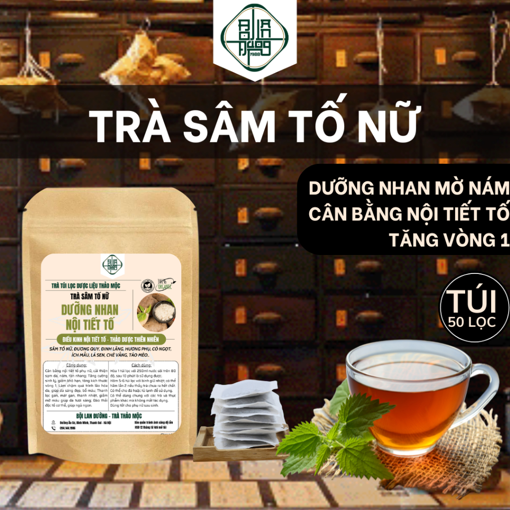 Trà sâm tố nữ mix vị - Bội Lan Đường - Túi 50 lọc