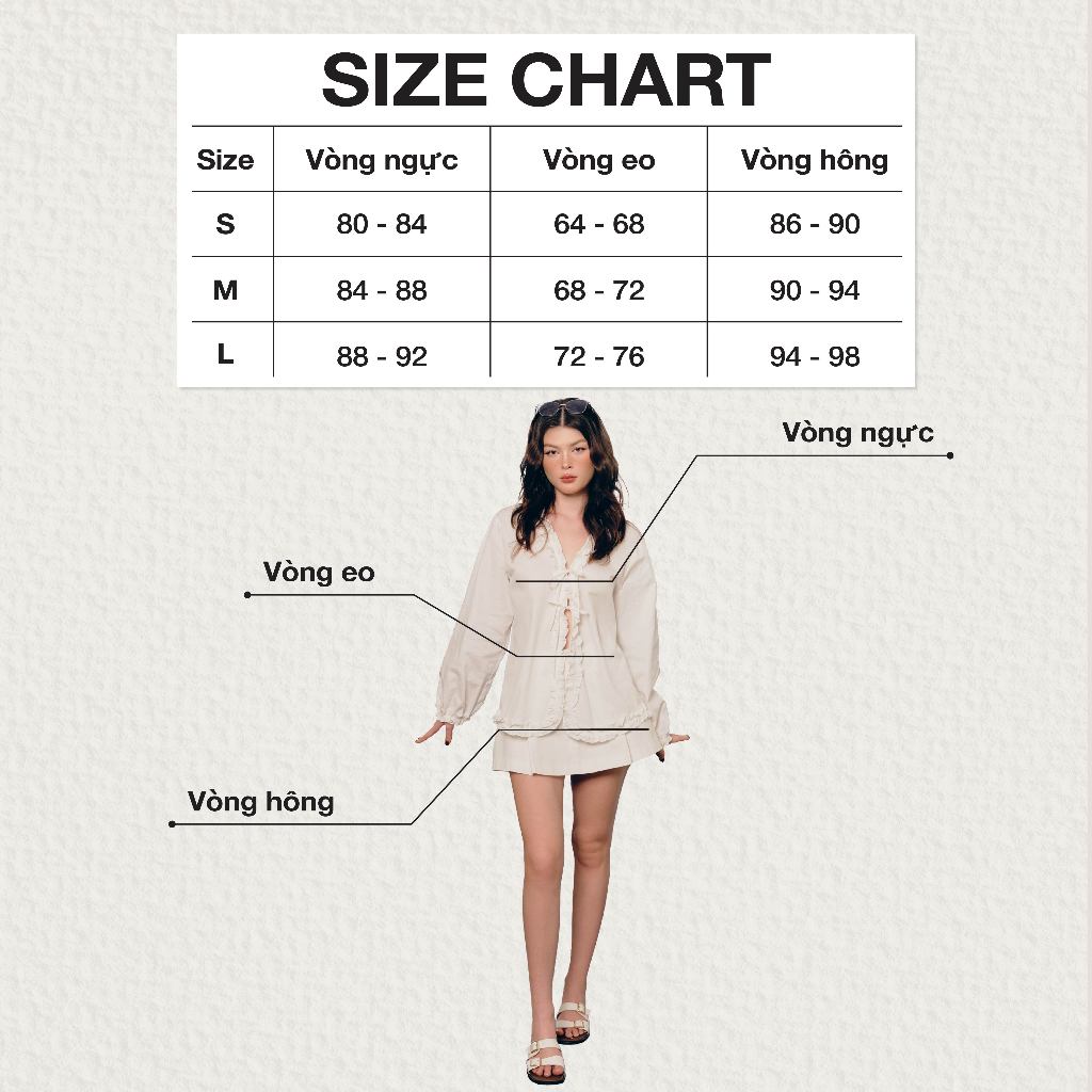 Ảnh DOTTIE - Áo tay dài phối bèo - Trắng - T1099 2