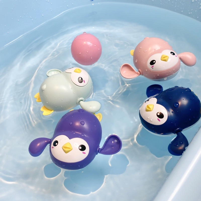 Vịt Thả Bồn Tắm Cho Bé Đồ Chơi Nhà Tắm Bể Bơi Đồ Chơi Bơi Trong Nước Chim Cánh Cụt Vặn Cót Ếch Vặn Cót - PUPU HOUSE