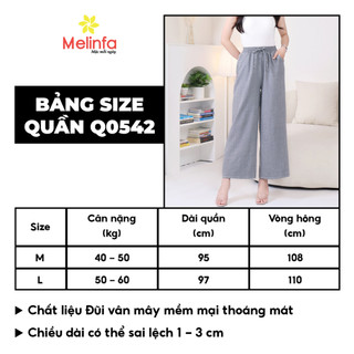 [XẢ KHO GIÁ SỐC]Quần dài ống rộng, ông suông nữ chất liệu đũi (lanh) vân mây mềm mịn thoáng mát mã MEQ0542