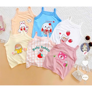 COMBO 3 ÁO 2 DÂY THUN LẠNH CHO BÉ GÁI