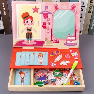 Đồ chơi thiết kế trang phục  thời trang cho bé gái kèm hộp đựng HT Toys