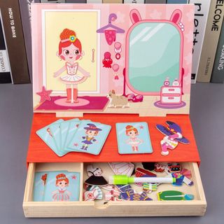Đồ chơi thiết kế trang phục  thời trang cho bé gái kèm hộp đựng HT Toys