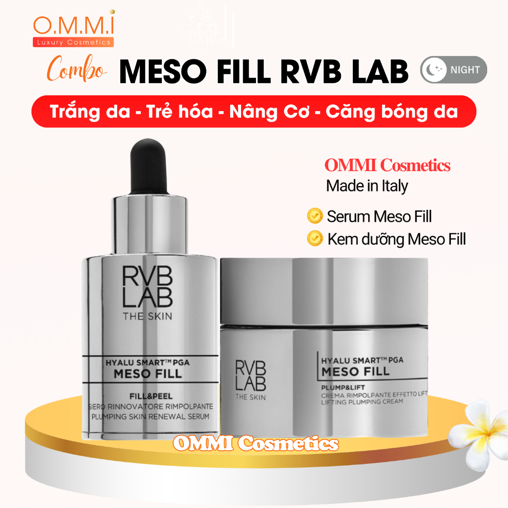 Combo - Meso Fill RVB LAB của Ý - Giúp nâng cơ, trẻ hóa da, trắng da ...