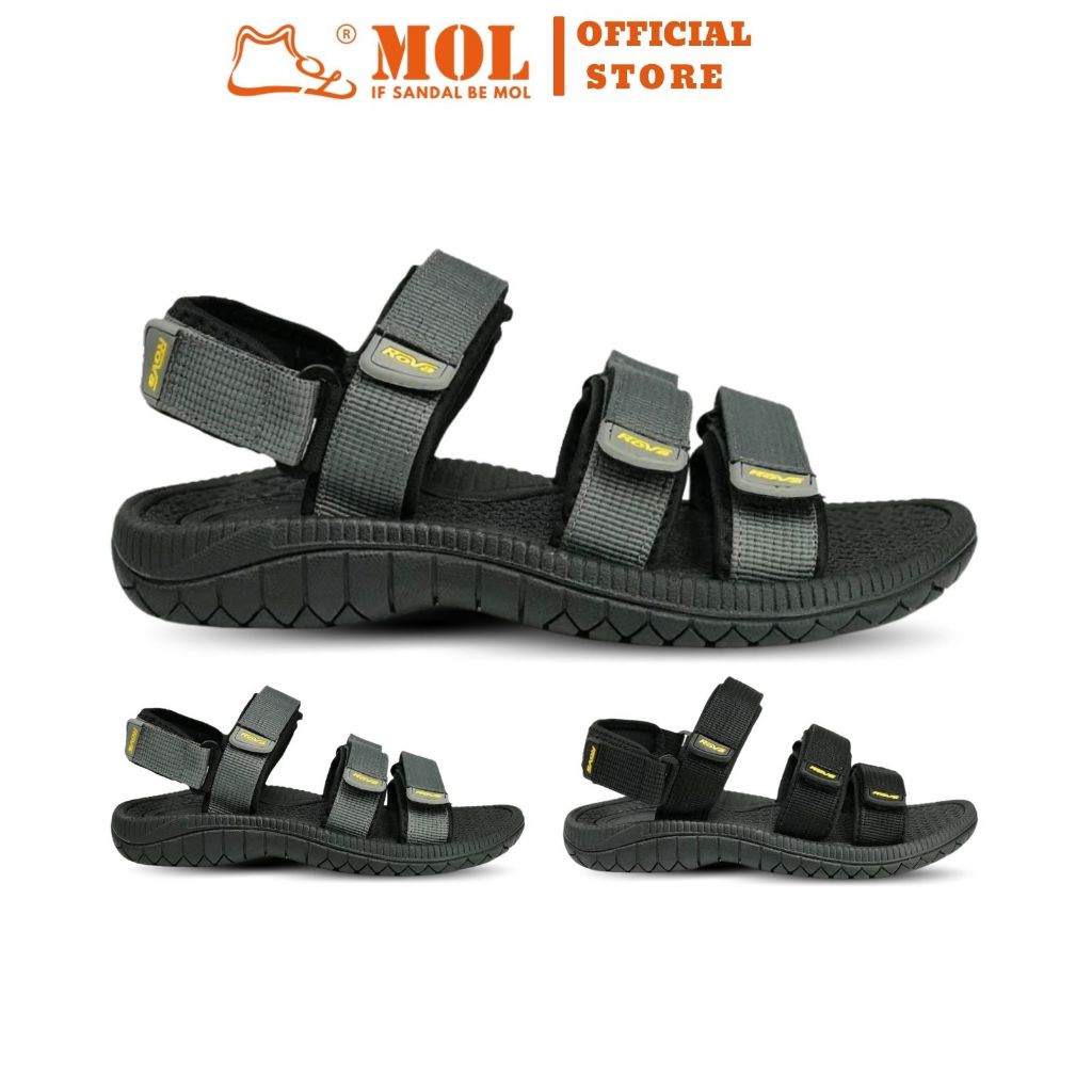 Ảnh Sandal nam Rova 3 quai ngang RV39-1G màu xám 1
