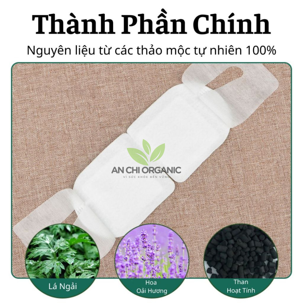 Set 10 Mặt Nạ Xông Hơi Mắt Thư Giãn, Giảm Mệt Mỏi, Ngủ Ngon, Lưu Thông Máu, Mờ Quầng Thâm An Chi Organic