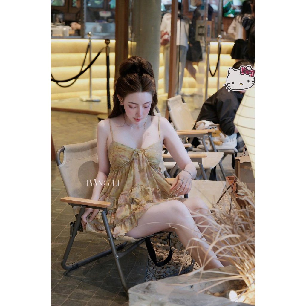 Váy nữ 2 dây babydoll tầng xoè tầng, đầm nữ phong cách tiểu thư sang chảnh Zemma HCOM26058