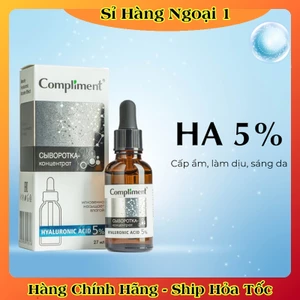 Serum 5% Hyaluronic Acid (HA) 27ml Compliment giúp cấp nước, giữ ẩm, phục hồi và nuôi dưỡng làn da mịn màng của Nga