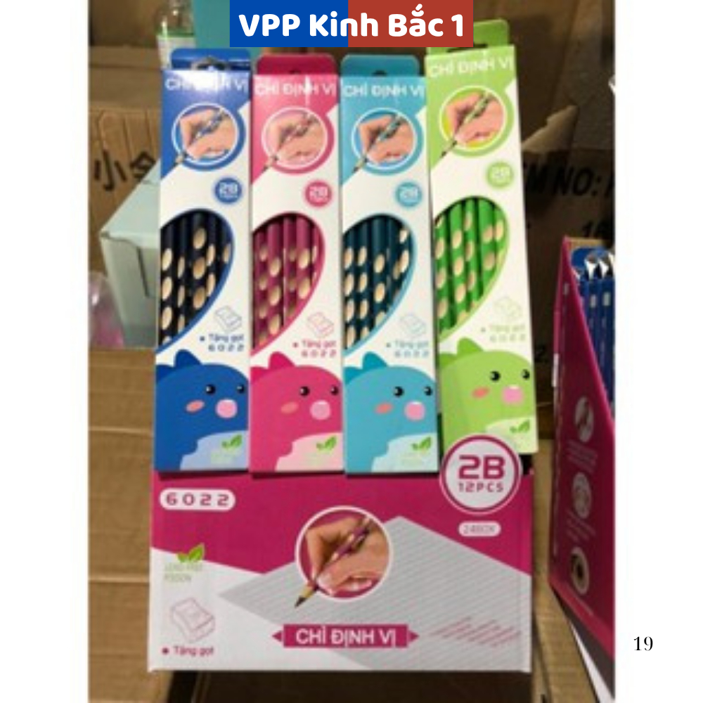 Bút Chì Định Vị 2B Nét Đẹp , Mỗi Hộp Có Kèm Một Đầu Gọt Chì.