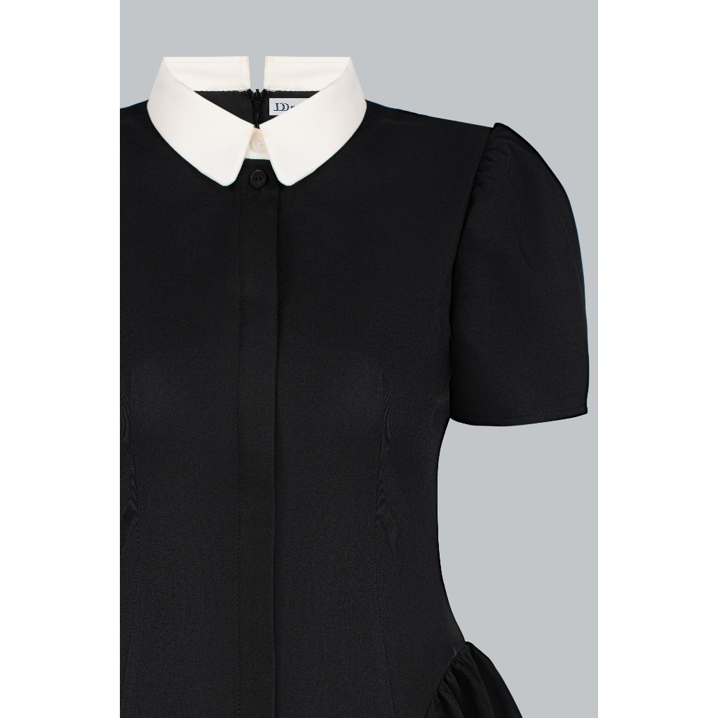 Set đồ áo peplum cổ đức nơ cổ 2T24.2504K phối quần short 3S09.2504K – Bộ đồ công sở tiểu thư thiết kế bởi JM Dress