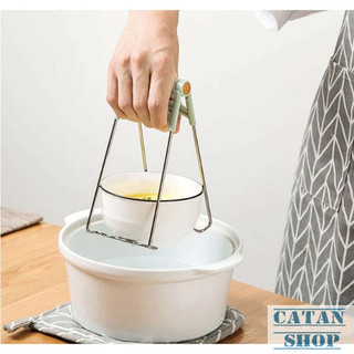 Kẹp Gắp Đĩa Nóng 2 Chân Inox Tay Cầm Nhựa Chịu Nhiệt,Dụng Cụ Gắp Bát Tô, Khay An Toàn-GD913-Gap2Chan