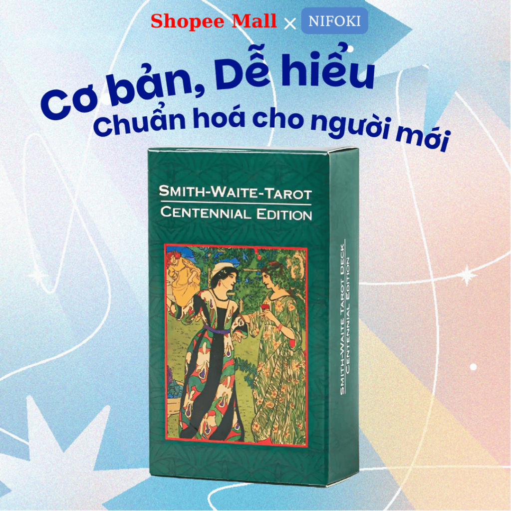 Bộ Bài Tarot Bói Smith Waite Tarot Nifoki 6X10,3cm Size Thường, Combo bộ bài và phụ kiện phong cách cổ điển