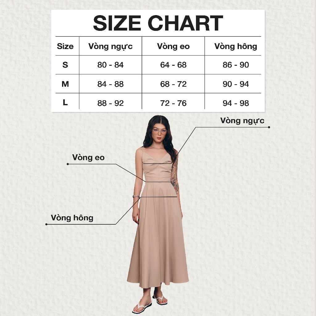 Ảnh DOTTIE - Đầm midi xoắn ngực - Beige - D0701 2