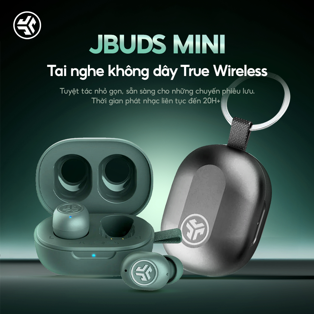 Tai Nghe Bluetooth JLab JBuds Mini True Wireless - Siêu Nhỏ Gọn, Nhét Tai, Pin 20H, Móc Khóa Tiện Lợi Chính Hãng | BigBuy360 - bigbuy360.vn